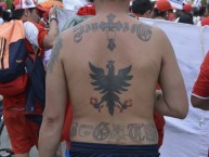 Tattoo - Tatuaje - tatuagem - Tatuaje de la Barra: La Guardia Albi Roja Sur • Club: Independiente Santa Fe • País: Colombia