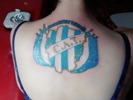 Tattoo - Tatuaje - tatuagem - "El unico amor que no lastima mi corazón" Tatuaje de la Barra: La Inimitable • Club: Atlético Tucumán • País: Argentina