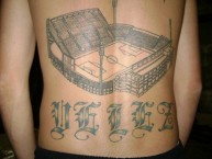 Tattoo - Tatuaje - tatuagem - "Estadio" Tatuaje de la Barra: La Pandilla de Liniers • Club: Vélez Sarsfield • País: Argentina