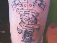 Tattoo - Tatuaje - tatuagem - "Somos CABALLEROS, somos CRUZADOS." Tatuaje de la Barra: Los Cruzados • Club: Universidad Católica