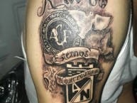 Tattoo - Tatuaje - tatuagem - "Amistad Chapecoense" Tatuaje de la Barra: Los del Sur • Club: Atlético Nacional