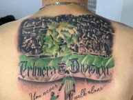 Tattoo - Tatuaje - tatuagem - "PRIMERA DIVISIÓN" Tatuaje de la Barra: Los del Sur • Club: Atlético Nacional