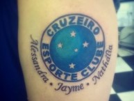 Tattoo - Tatuaje - tatuagem - Tatuaje de la Barra: Torcida Fanáti-Cruz • Club: Cruzeiro