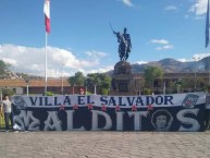 Trapo - Bandeira - Faixa - Telón - "Malditos de Villa El Salvador" Trapo de la Barra: Comando SVR • Club: Alianza Lima • País: Peru