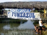 Trapo - Bandeira - Faixa - Telón - "Funzazul" Trapo de la Barra: Comandos Azules • Club: Millonarios • País: Colombia