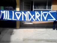 Trapo - Bandeira - Faixa - Telón - "Iron Maiden" Trapo de la Barra: Comandos Azules • Club: Millonarios