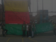 Trapo - Bandeira - Faixa - Telón - Trapo de la Barra: Distrito Asegurador • Club: La Equidad • País: Colombia