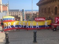 Trapo - Bandeira - Faixa - Telón - Trapo de la Barra: Disturbio Rojo Bogotá • Club: América de Cáli • País: Colombia