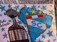 Trapo - Bandeira - Faixa - Telón - Trapo de la Barra: Extremo Celeste • Club: Sporting Cristal • País: Peru