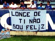 Trapo - Bandeira - Faixa - Telón - "Longe de ti não sou feliz" Trapo de la Barra: Geral do Grêmio • Club: Grêmio • País: Brasil