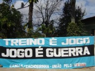 Trapo - Bandeira - Faixa - Telón - "Treino é jogo e jogo é guerra" Trapo de la Barra: Geral do Grêmio • Club: Grêmio • País: Brasil