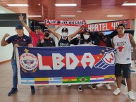 Trapo - Bandeira - Faixa - Telón - "LBDA" Trapo de la Barra: Gurkas • Club: Jorge Wilstermann • País: Bolívia