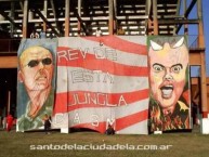Trapo - Bandeira - Faixa - Telón - "Indio Solari" Trapo de la Barra: La Banda del Camion • Club: San Martín de Tucumán