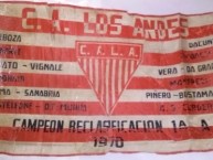 Trapo - Bandeira - Faixa - Telón - Trapo de la Barra: La Banda Descontrolada • Club: Los Andes