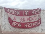 Trapo - Bandeira - Faixa - Telón - Trapo de la Barra: La Banda Nº 1 • Club: Huracán Las Heras • País: Argentina