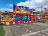 Trapo - Bandeira - Faixa - Telón - Trapo de la Barra: La Banda Tricolor • Club: Deportivo Pasto • País: Colombia