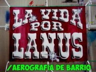 Trapo - Bandeira - Faixa - Telón - Trapo de la Barra: La Barra 14 • Club: Lanús