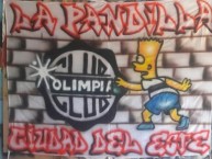 Trapo - Bandeira - Faixa - Telón - "LPO CDE" Trapo de la Barra: La Barra 79 • Club: Olimpia • País: Paraguay