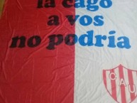 Trapo - Bandeira - Faixa - Telón - "A MI MUJER LA CAGO, A VOS NO PODRÃA" Trapo de la Barra: La Barra de la Bomba • Club: Unión de Santa Fe • País: Argentina