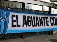 Trapo - Bandeira - Faixa - Telón - "EL AGUANTE CONTINUA" Trapo de la Barra: La Barra de San Telmo • Club: San Telmo • País: Argentina