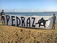 Trapo - Bandeira - Faixa - Telón - "Pedraza" Trapo de la Barra: La Burra Brava • Club: Zamora • País: Venezuela