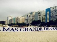 Trapo - Bandeira - Faixa - Telón - "EL MAS GRANDE DE CORDOBA, pte en Rio de Janeiro" Trapo de la Barra: La Fiel • Club: Talleres