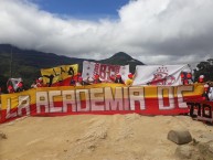 Trapo - Bandeira - Faixa - Telón - Trapo de la Barra: La Guardia Albi Roja Sur • Club: Independiente Santa Fe