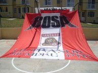 Trapo - Bandeira - Faixa - Telón - "La Ultra Sur Bosa" Trapo de la Barra: La Guardia Albi Roja Sur • Club: Independiente Santa Fe