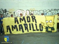 Trapo - Bandeira - Faixa - Telón - "Amor Amarillo" Trapo de la Barra: La Monumental • Club: América