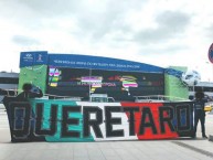 Trapo - Bandeira - Faixa - Telón - "Mundial Rusia 2018" Trapo de la Barra: La Resistencia Albiazul • Club: Querétaro • País: México