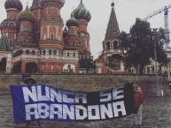 Trapo - Bandeira - Faixa - Telón - "Mundial Rusia 2018" Trapo de la Barra: La Resistencia Albiazul • Club: Querétaro