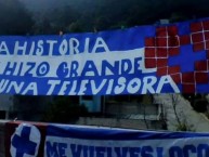 Trapo - Bandeira - Faixa - Telón - Trapo de la Barra: La Sangre Azul • Club: Cruz Azul