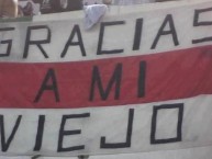 Trapo - Bandeira - Faixa - Telón - "Gracias a mi viejo" Trapo de la Barra: Los Borrachos del Tablón • Club: River Plate