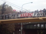 Trapo - Bandeira - Faixa - Telón - "Cumbia, cerveza y river" Trapo de la Barra: Los Borrachos del Tablón • Club: River Plate