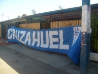 Trapo - Bandeira - Faixa - Telón - "CRUZAHUEL" Trapo de la Barra: Los Cruzados • Club: Universidad Católica • País: Chile