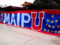 Trapo - Bandeira - Faixa - Telón - "MAIPU" Trapo de la Barra: Los de Abajo • Club: Universidad de Chile - La U