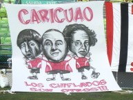 Trapo - Bandeira - Faixa - Telón - "LDR Caricuao Los chiflados son otros" Trapo de la Barra: Los Demonios Rojos • Club: Caracas