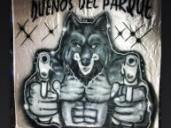 Trapo - Bandeira - Faixa - Telón - Trapo de la Barra: Los Famosos 33 • Club: Gimnasia y Esgrima de Mendoza