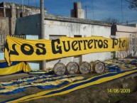 Trapo - Bandeira - Faixa - Telón - "Los Guerreros pte" Trapo de la Barra: Los Guerreros • Club: Rosario Central • País: Argentina