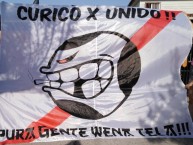 Trapo - Bandeira - Faixa - Telón - Trapo de la Barra: Los Marginales • Club: Curicó Unido • País: Chile