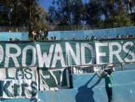 Trapo - Bandeira - Faixa - Telón - "DROWANDERS" Trapo de la Barra: Los Panzers • Club: Santiago Wanderers • País: Chile