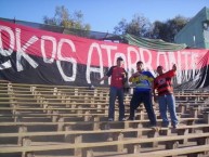Trapo - Bandeira - Faixa - Telón - "LOKOS ATORRANTE" Trapo de la Barra: Los Rojinegros • Club: Rangers de Talca