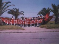 Trapo - Bandeira - Faixa - Telón - "Los Rojinegros Vieja Escuela" Trapo de la Barra: Los Rojinegros • Club: Rangers de Talca • País: Chile