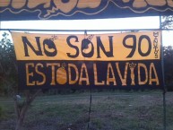 Trapo - Bandeira - Faixa - Telón - "No son 90 minutos es toda la vida" Trapo de la Barra: Mega Barra • Club: Real España • País: Honduras