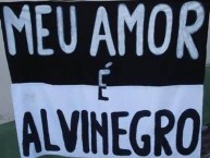 Trapo - Bandeira - Faixa - Telón - "Mov 105 - Meu amor é alvinegro" Trapo de la Barra: Movimento 105 Minutos • Club: Atlético Mineiro • País: Brasil