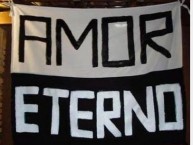 Trapo - Bandeira - Faixa - Telón - "Mov 105 - Amor eterno" Trapo de la Barra: Movimento 105 Minutos • Club: Atlético Mineiro • País: Brasil