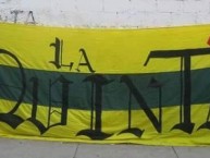 Trapo - Bandeira - Faixa - Telón - "La Quinta" Trapo de la Barra: Rebelión Auriverde Norte • Club: Real Cartagena • País: Colombia