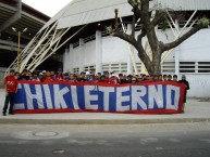 Trapo - Bandeira - Faixa - Telón - "CHIKI ETERNO" Trapo de la Barra: Rexixtenxia Norte • Club: Independiente Medellín