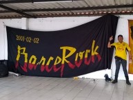 Trapo - Bandeira - Faixa - Telón - "Sur Oscura - BarceRock" Trapo de la Barra: Sur Oscura • Club: Barcelona Sporting Club • País: Ecuador