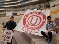 Trapo - Bandeira - Faixa - Telón - "El agUante Barranco 1999" Trapo de la Barra: Trinchera Norte • Club: Universitario de Deportes • País: Peru